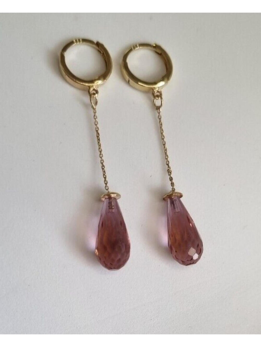 Diaspore Sultanite Color Change Earrings  14K Solid Gold